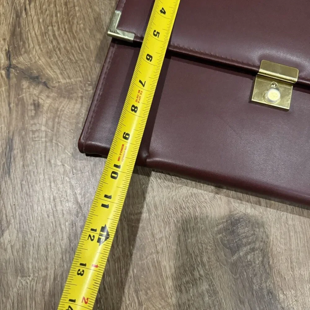 VTG Tic-La-Dex Legal Binder Document Holder Burgundy Red Gold Accents Calculator